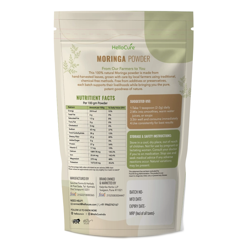 100% Natural Moringa Powder