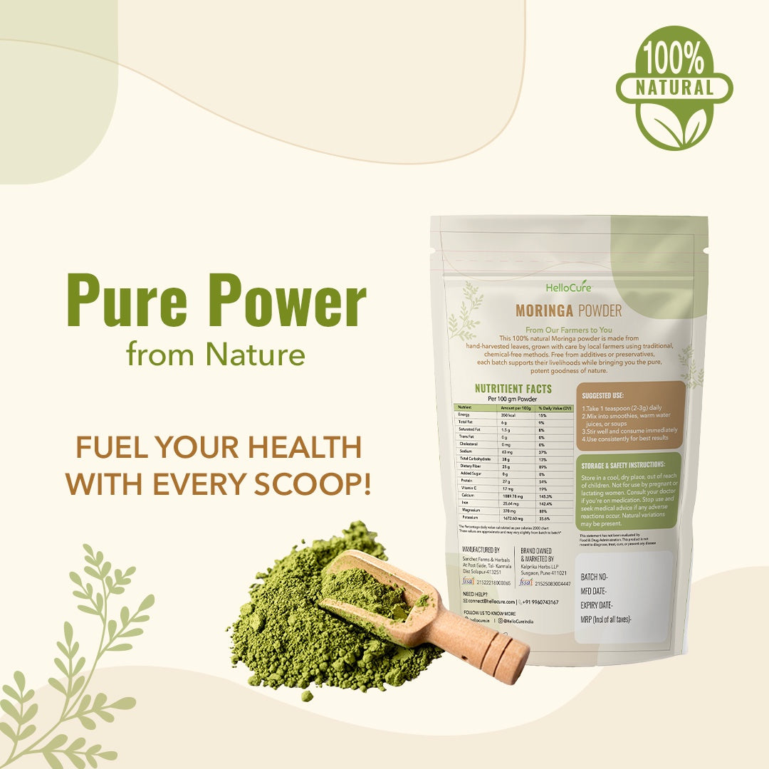 100% Natural Moringa Powder